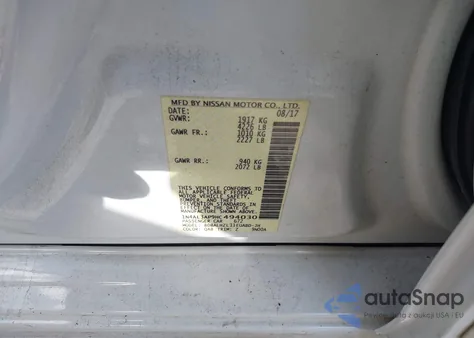 2017 Nissan Altima 2.5 Sr from USA, damaged, VIN 1N4AL3AP9HC494030